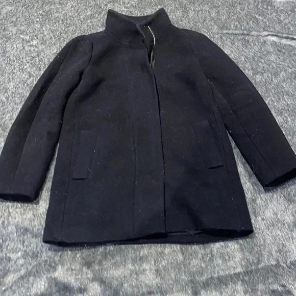 J-crew black Mercantile wool coat  Sz 8 - Picture 4 of 14